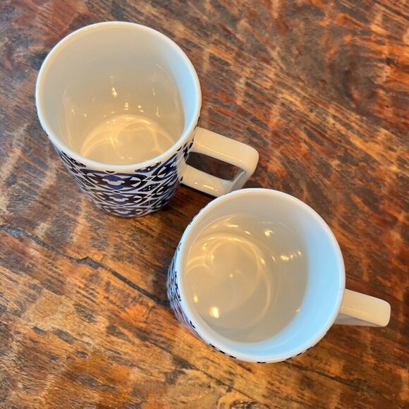 Two Disney Geometric Blue Micky Mug 12 Ounce - Picture 5 of 10